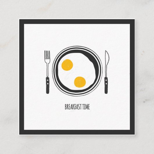 地域朝食チラシ スクエア名刺 (正面)