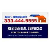 地域緊急住宅及び住宅事業 マグネット名刺 (正面)