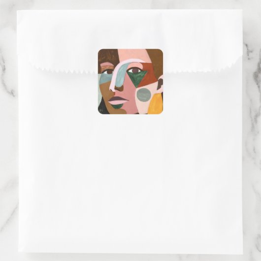 地域顔 スクエアシール (バッグ)