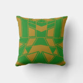 地域#545金ゴールドと緑 クッション (裏面)