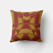 地域#545金ゴールドと赤 クッション (裏面)