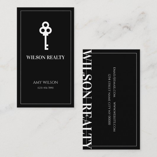 地実在所不動産名刺 名刺 (正面/裏面)