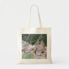 地平線に一致するチップムンク トートバッグ