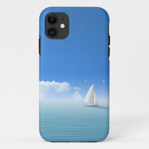 地平線のヨット iPhone 11 ケース