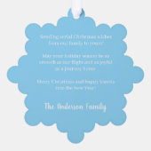 地平線の向こうに:背後からコンコルド オーナメントカード (裏面)