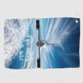 地平線の向こうに:背後からコンコルド ゴルフタオル (横)