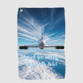 地平線の向こうに:背後からコンコルド ゴルフタオル