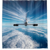 地平線の向こうに:背後からコンコルド シャワーカーテン (正面)