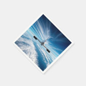 地平線の向こうに:背後からコンコルド スタンダードカクテルナプキン (角)