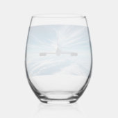 地平線の向こうに：背後からコンコルド ステムなしワイングラス (正面)