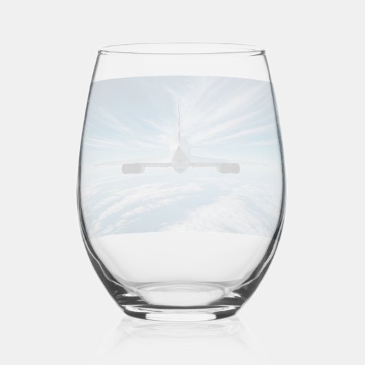 地平線の向こうに:背後からコンコルド ステムなしワイングラス (正面)