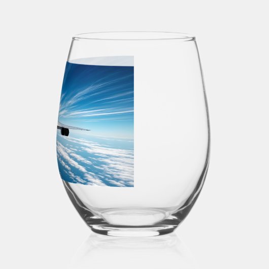 地平線の向こうに:背後からコンコルド ステムなしワイングラス (右)