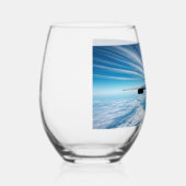 地平線の向こうに：背後からコンコルド ステムなしワイングラス (左)