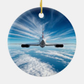 地平線の向こうに:背後からコンコルド セラミックオーナメント (裏面)