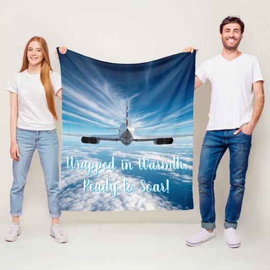 地平線の向こうに：背後からコンコルド フリースブランケット (インサイチュ)