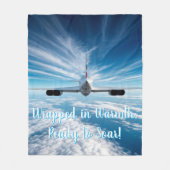 地平線の向こうに：背後からコンコルド フリースブランケット (正面)