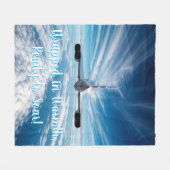 地平線の向こうに：背後からコンコルド フリースブランケット (正面(横))