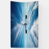 地平線の向こうに:背後からコンコルド 横断幕 (縦)