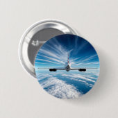 地平線の向こうに:背後からコンコルド 缶バッジ (正面&裏面)