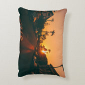 地平線の夕日 アクセントクッション (裏面(縦))