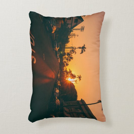 地平線の夕日 アクセントクッション (正面(垂直))