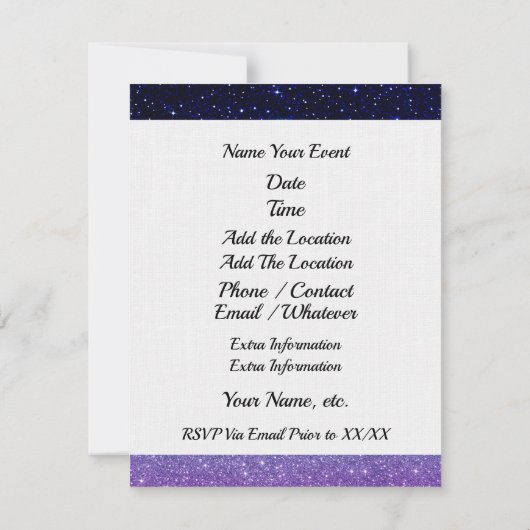 地平線の彼方に 招待状 (裏面)