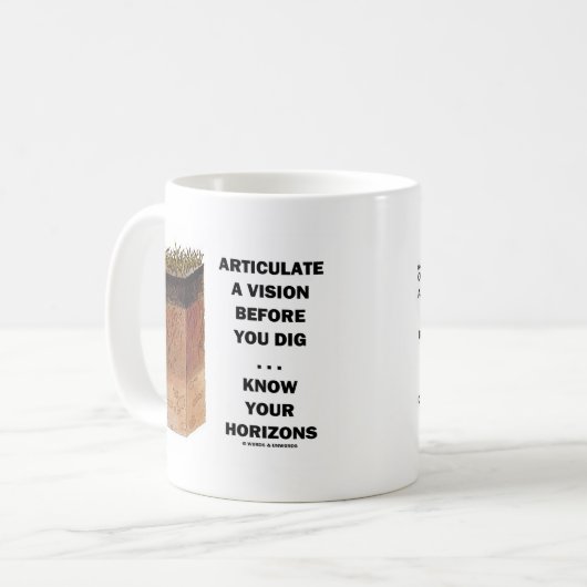 …地平線を掘る前に視野を連結して下さい コーヒーマグカップ (正面左)