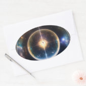 地平線を超えて夢を追いかけること」 楕円形シール (封筒)