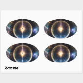 地平線を超えて夢を追いかけること」 楕円形シール (シート)