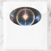 地平線を超えて夢を追いかけること」 楕円形シール (バッグ)