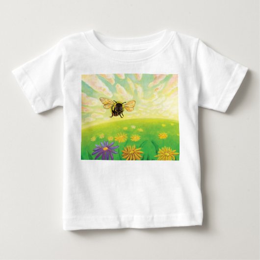 地平線上のマルハナバチ ベビーTシャツ (正面)