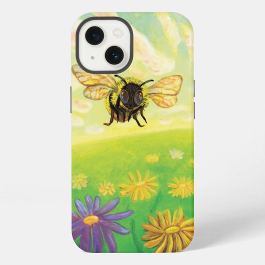 地平線上のマルハナバチ iPhoneケース (裏面)