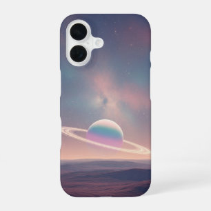 地平線上のヴィンテージリング惑星 iPhone 16ケース