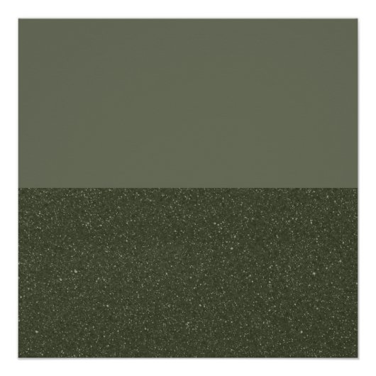 地平線 ノイズ モスグリーン ポスター - カスタマイズ可能 (正面)