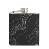 地形の黒い地図 フラスク (正面)