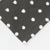 地形を持つ黒と白の部族の民族パターン フリースブランケット (角)