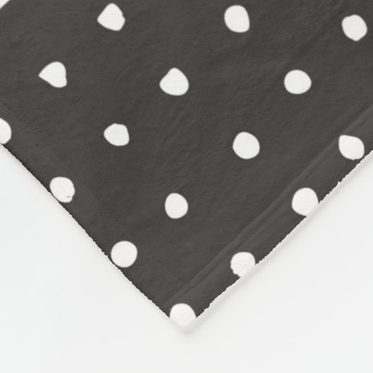 地形を持つ黒と白の部族の民族パターン フリースブランケット (角)