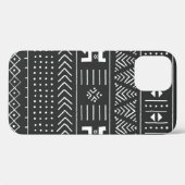 地形を持つ黒と白の部族の民族パターン Case-Mate iPhoneケース (裏面 (横))