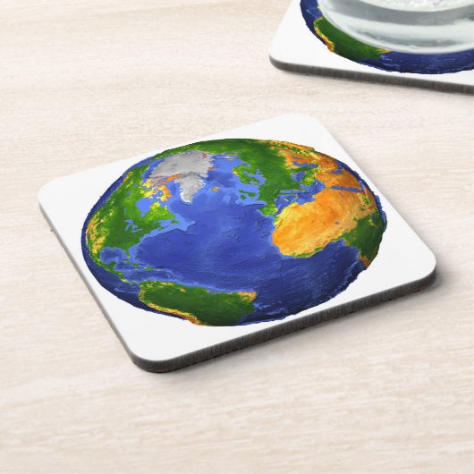 地形データを示す地球の完全。 コースター (左側)