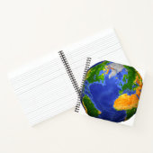 地形データを示す地球の完全。 ノートブック (内部)