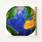 地形データを示す地球の完全。 ノートブック (裏面)