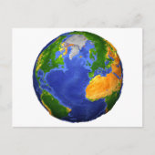 地形データを示す地球の完全。 ポストカード (正面)