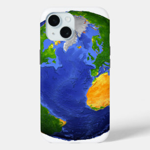 地形データを示す地球の完全。 iPhone 15ケース