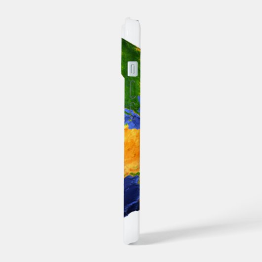 地形データを示す地球の完全。 iPhone 15ケース (左側面)