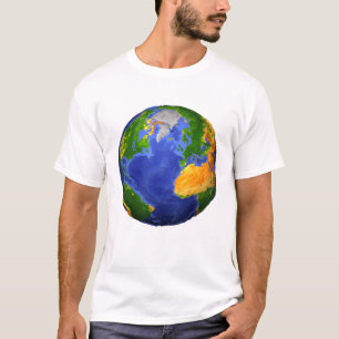 地形データを示す地球の完全。 Tシャツ