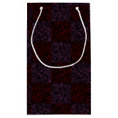 地形パターンレッド01x4BブラックBG スモールペーパーバッグ (裏面)