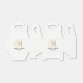 地形パーソナライズされた金ゴールドモノグラム文字'A' フェイバーボックス (折り畳みなし)