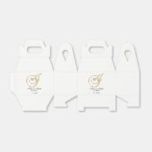 地形パーソナライズされた金ゴールドモノグラム文字'J' フェイバーボックス (折り畳みなし)