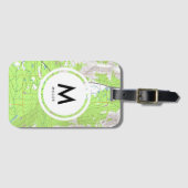 地形図のモノグラム ラゲッジタグ (正面横)