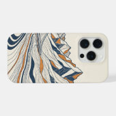 地形図の等高線 iPhoneケース (裏面横)